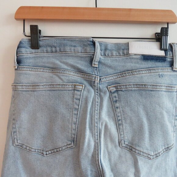 RE/DONE High Rise Stove Pipe Straight Leg Jeans Lived in Light Wash - Size 27 - Picture 12 of 14
